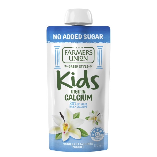 Farmers Union Kids Yoghurt Pouch Vanilla 130g
