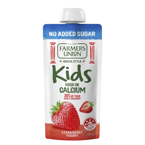 Farmers Union Kids Yoghurt Pouch Strawberry 130g