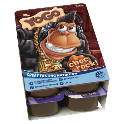 Yogo Choc Rock Chocolate Custard 12 x 100g