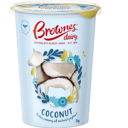 Brownes Natural Yoghurt Coconut 1kg
