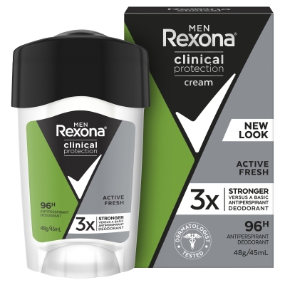 Rexona Anti Perspirant Clinical Protection Cream Men Active Fresh 45ml