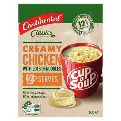 Continental Cup A Soup Creamy Chicken With Lots of Noodles 2 Serves 60g