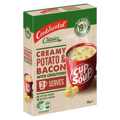Continental Cup A Soup Creamy Potato & Bacon With Croutons 2 Serves 50g