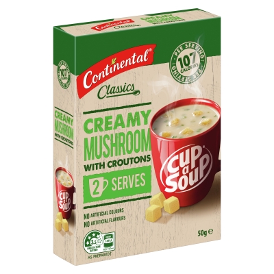 Continental Cup A Soup Creamy Mushroom With Croutons 2 Serves 50g