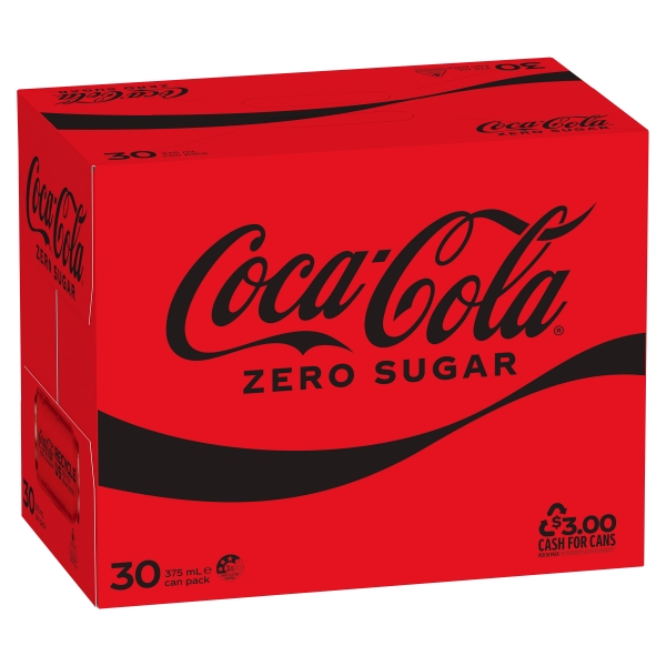Coke Zero Sugar 30 x 375ml Cans