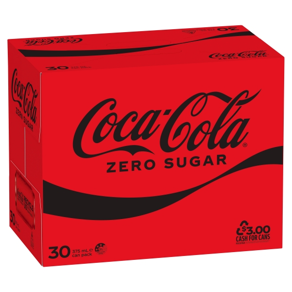 Coca-Cola No Sugar 30 x 375ml Cans