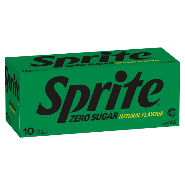 Sprite No Sugar 10 x 375ml Cans