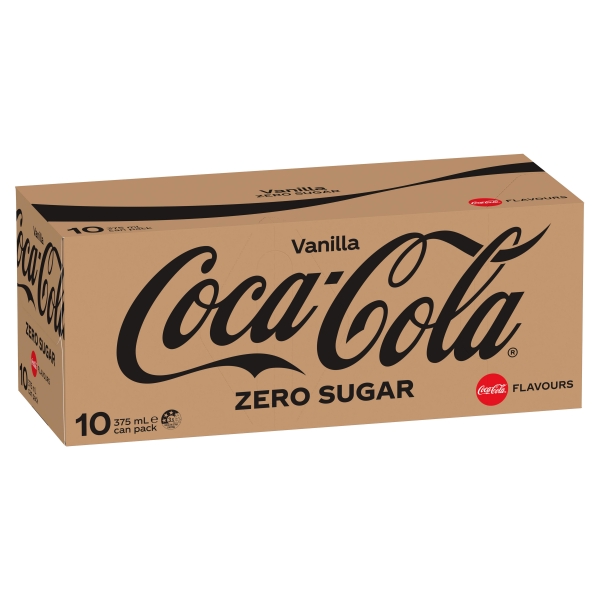 Coca Cola Zero Sugar Vanilla 10 x 375ml Cans