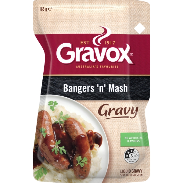 Gravox Liquid Gravy Bangers N Mash 165g