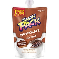 Foster Clarks Snak Pack Pouch Chocolate Custard 120g