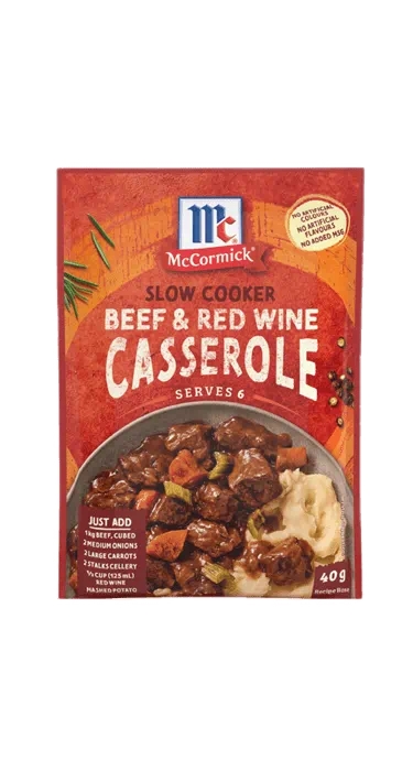 McCormick Slow Cookers Beef & Red Wine Casserole 40g