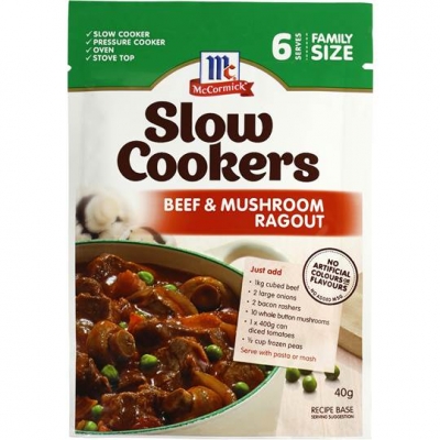 McCormick Slow Cookers Beef & Mushroom Ragout 40g