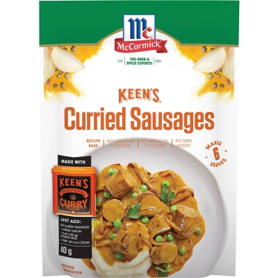 McCormick Keen's Curried Sausages Recipe Base 40g