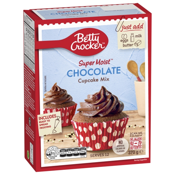 Betty Crocker Super Moist Chocolate Cupcake Mix 370g