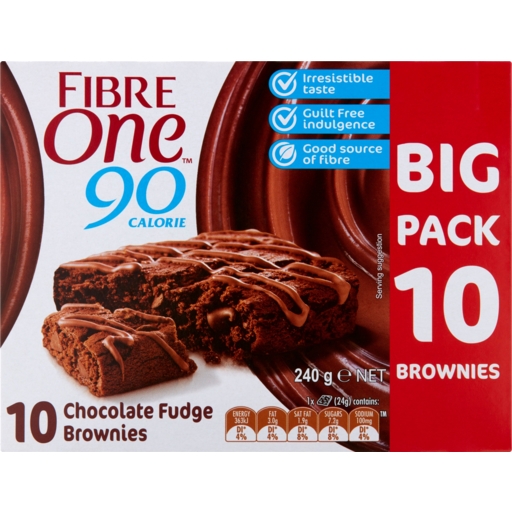 Fibre One Brownies Chocolate Fudge 10 Pack 240g