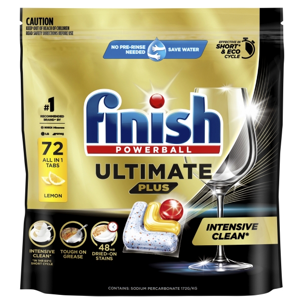 Finish Powerball Ultimate Plus Lemon 72 Pack