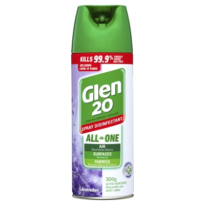 Glen 20 Aerosol All In One Disinfectant Spray Lavender 300g