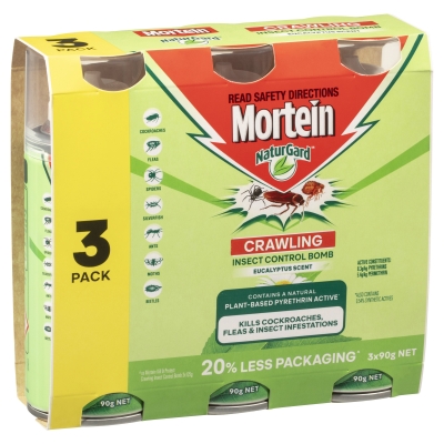 Mortein NaturGard Crawling Insect Bomb 3 Pack 270g