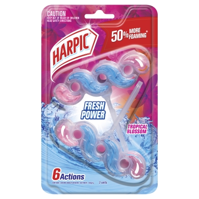 Harpic Under The Rim Fresh Power Tropical Blossom 2 Pack