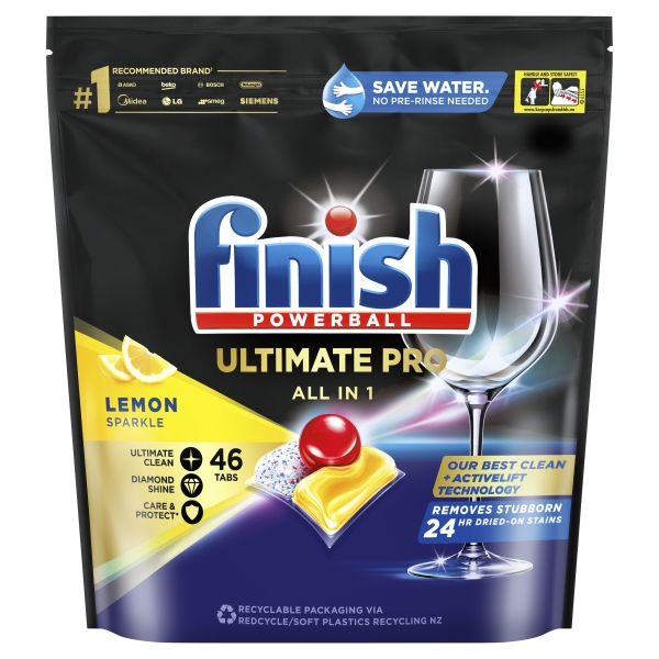 Finish Quantum Ultimate Pro Dishwashing Tablets Lemon 46 Pack