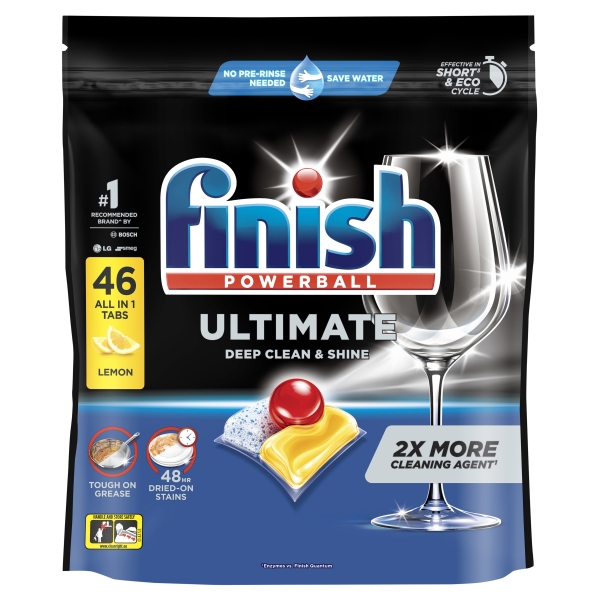 Finish Quantum Ultimate Pro Dishwashing Tablets Lemon 46 Pack