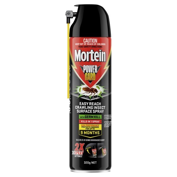 Mortein Powergard Crawling Insect Killer Easy Reach 320g