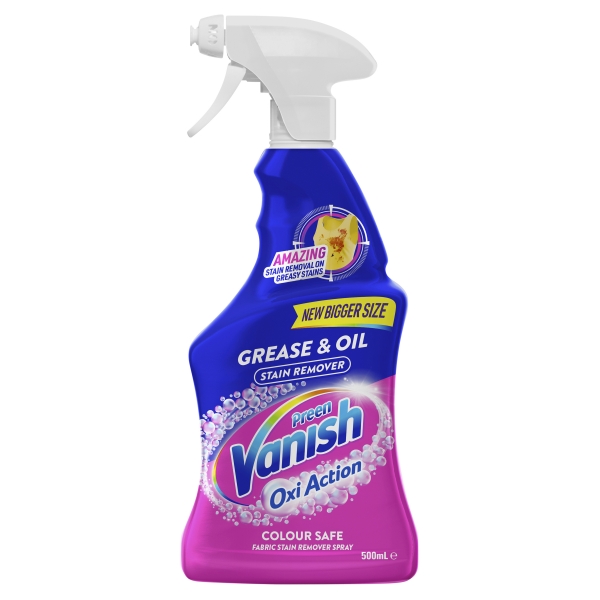 Vanish Oxi Action Stain Remover Grease & Oil Degreaser Trigger 500mL