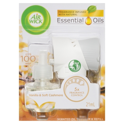 Air Wick Scented Oil Diffuser & Refill Vanilla & Soft Cashmere 21ml