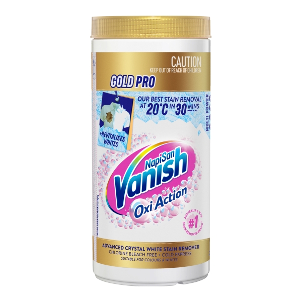 Vanish NapiSan Gold Pro Stain Remover Powder Crystal White 2kg