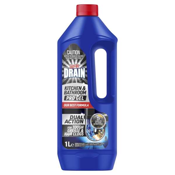 Easy-Off Drain Kitchen & Bathroom Gel 1lt