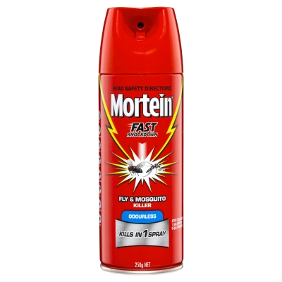 Mortein Fast Knockdown Odourless Fly & Mosquito 250g