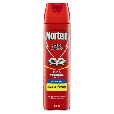 Mortein Fast Knockdown Odourless Fly & Mosquito 350g