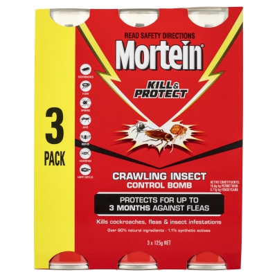 Mortein Crawling Insect Control Bomb 3 x 125g