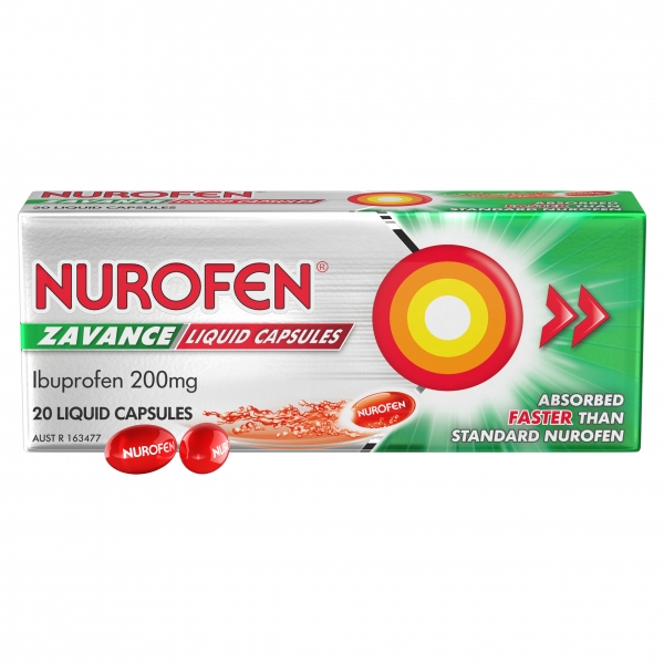 Nurofen Zavance Liquid Capsules 20 Pack