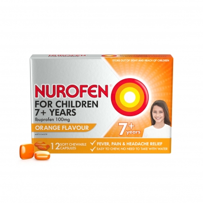 Nurofen Chewable Capsules Children 7+ Years 12 Pack