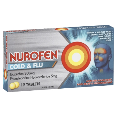 Nurofen Cold & Flu PE Tablets 12 Pack