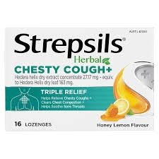Strepsils Herbal Chesty Cough Honey & Lemon 16 Pack