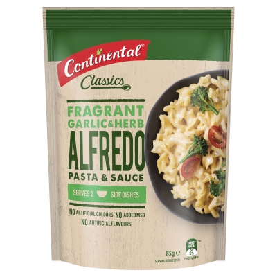Continental Pasta & Sauce Alfredo Garlic & Herb 85g
