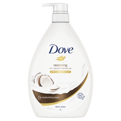 Dove Body Wash Restoring Coconut & Almond 1ltr