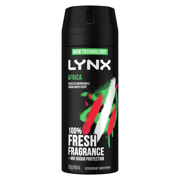 Lynx Body Spray Aerosol Africa 165ml