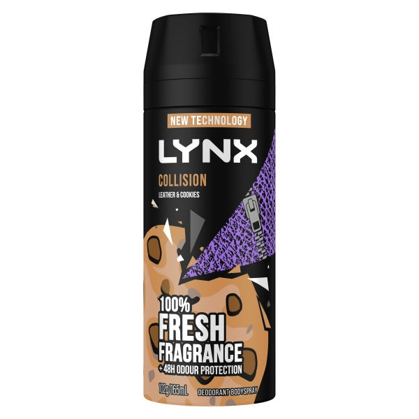 Lynx Body Spray Aerosol Leather & Cookies 165ml