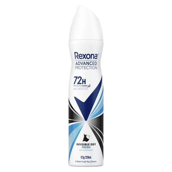 Rexona Anti Perspirant Aerosol Advanced Women Invisible Dry Fresh 220ml