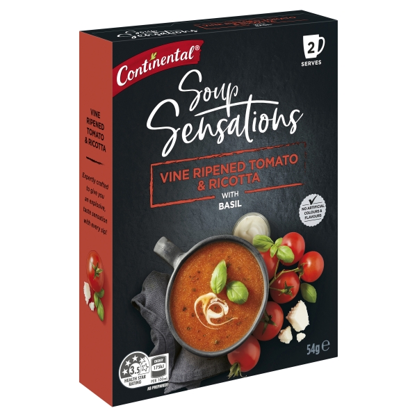Continental Soup Sensations Vine Ripened Tomato & Ricotta With Basil 2 Serves 54g