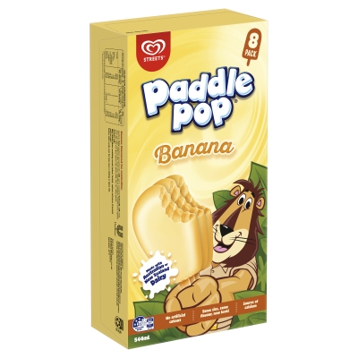 Streets Paddle Pop Ice Cream Banana 8 Pack