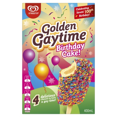 Streets Golden Gaytime Birthday Cake 4 Pack