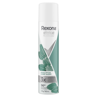 Rexona Anti Perspirant Aerosol Clinical Protection Women Eucalyptus & Mint 180ml