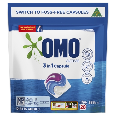 Omo Laundry Capsules Active 28 Pack