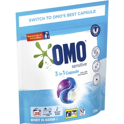 Omo Laundry Capsules Sensitive 28 Pack