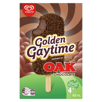 Streets Golden Gaytime Ice Cream Chocolate Oak 4 Pack