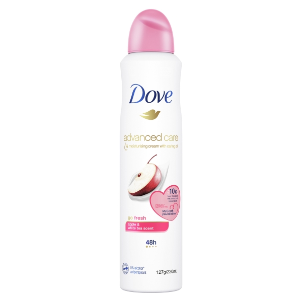 Dove Anti Perspirant Aerosol Women Advanced Care Apple & White Tea 220ml